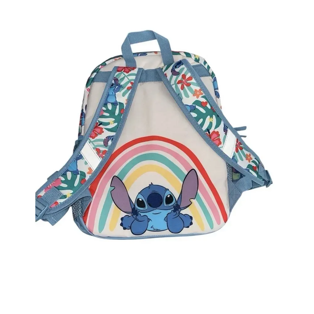 NEW Disney Lilo & Stitch Backpack & Sequined Lunchbox Cooler Smile Rainbow Movie